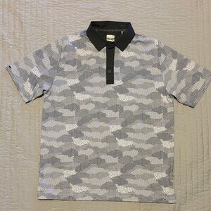 Callaway Golf Black and Gray Patterned Polo Shirt